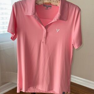 V Women's Pink Button Down Shirt